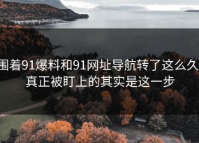 围着91爆料和91网址导航转了这么久，真正被盯上的其实是这一步